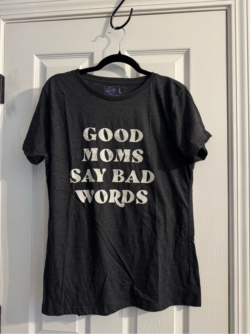 Graphic Tee - "Good Moms Say Bad Words" in Black and White
